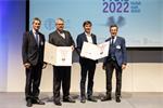 Verleihung des Sonderpreises 'Abfallvermeidung'an ASCO Drink Machines und Vöslauer Mineralwasser GmbH (GF Herbert Schlossnikl, 2. v. r.)
