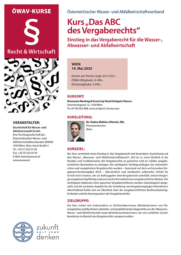 Cover Kursfolder ABC des Vergaberechts
