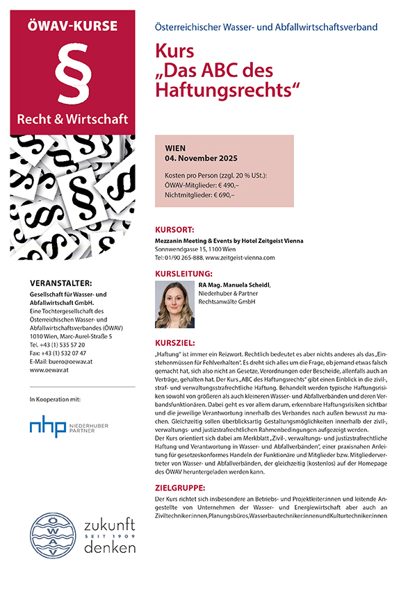 Cover Kursfolder ABC des Haftungsrechts
