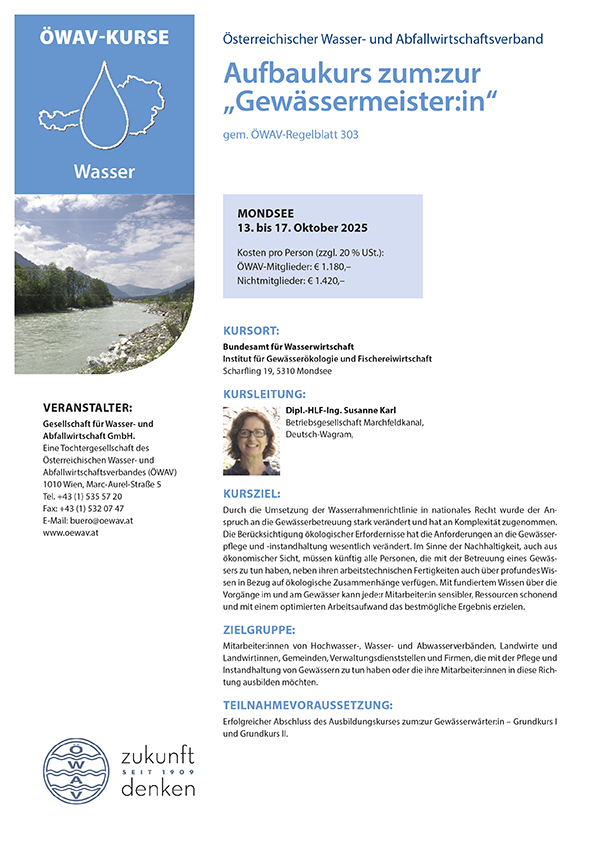 Cover Kursfolder Aufbaukurs zum:zur Gewässermeister:in