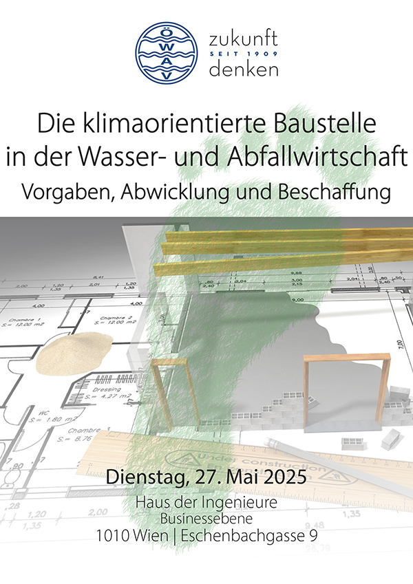 Cover Seminarfolder Die klimaorientierte Baustelle in der Wasser- und Abfallwirtschaft