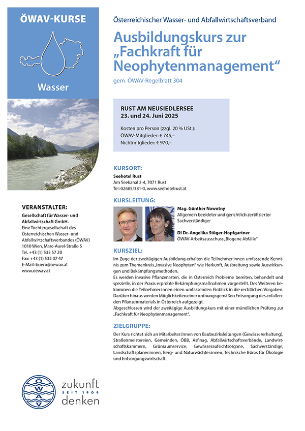 Cover Kursfolder Fachkraft für Neophytenmanagement