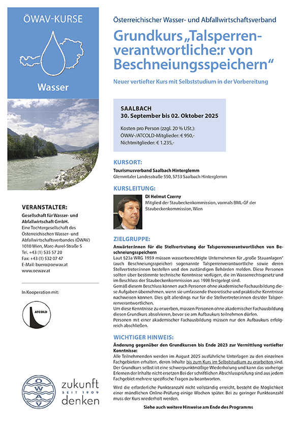 Cover Kursfolder Grundkurs Beschneiungsspeicher