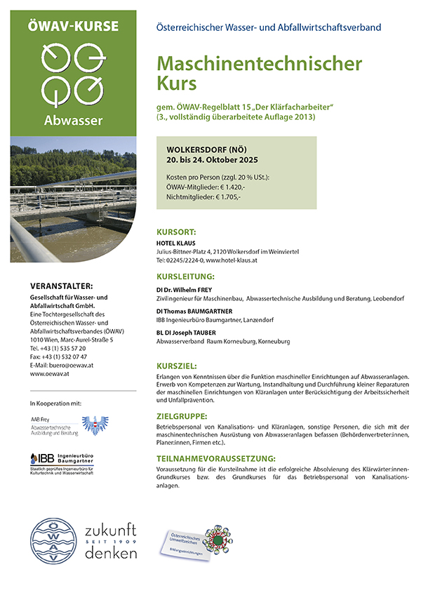 Cover Kursfolder Maschinentechnischer Kurs