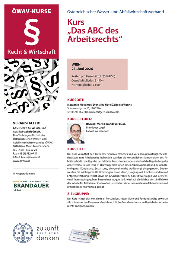 Cover Kursfolder ABC des Arbeitsrechts
