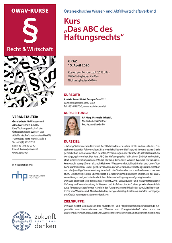 Cover Kursfolder ABC des Haftungsrechts
