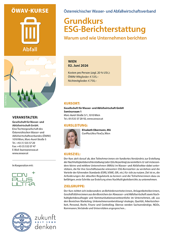 Cover Kursfolder ESG-Berichterstattung