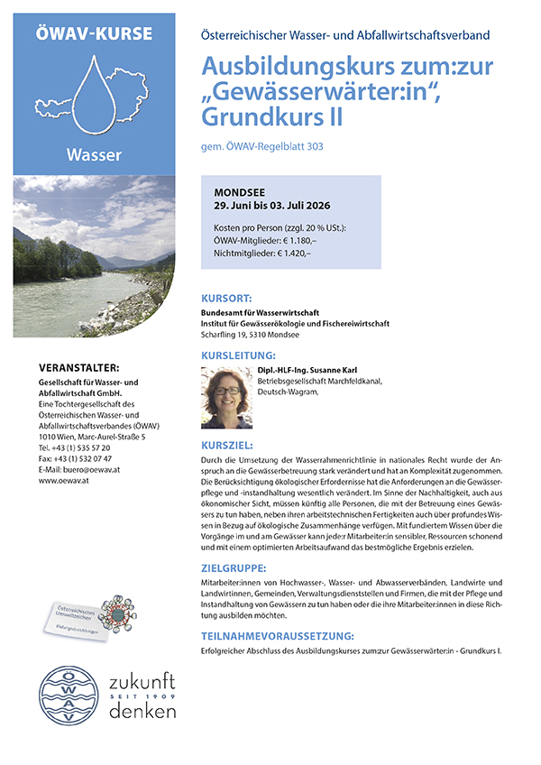 Cover Kursfolder Grundkurs zwei zum:zur Gewässerwärter:in