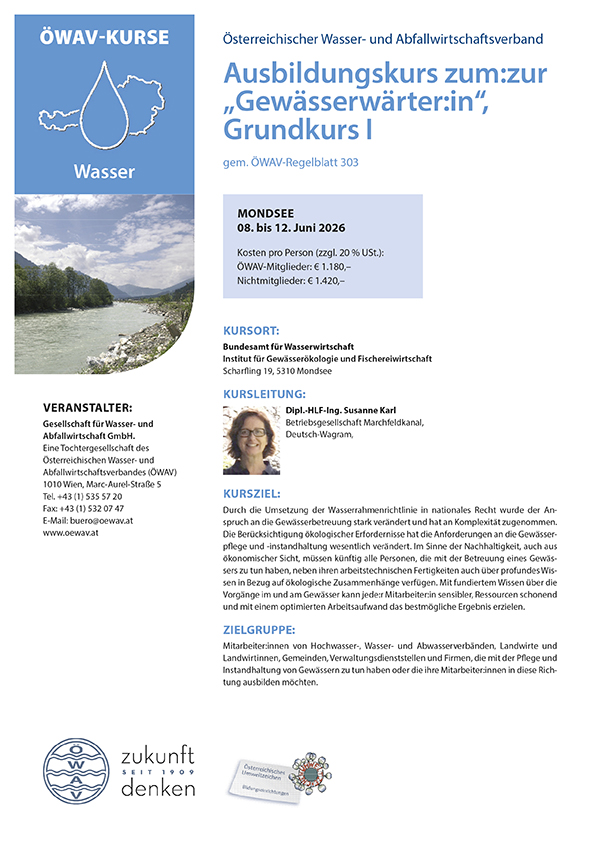 Cover Kursfolder Grundkurs eins zum:zur Gewässerwärter:in