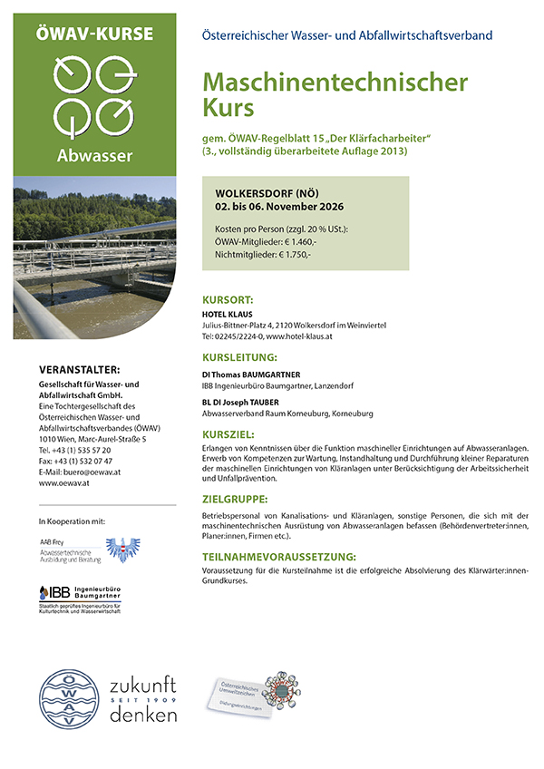 Cover Kursfolder Maschinentechnischer Kurs