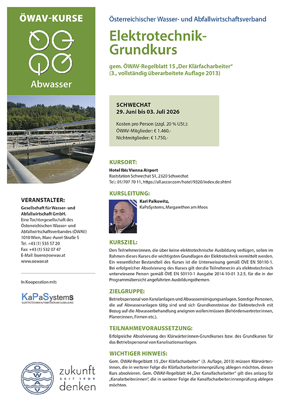 Cover Kursfolder Elektrotechnik-Grundkurs