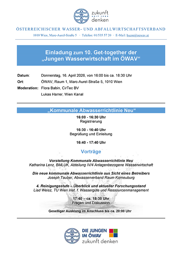 Bild Programm 10. Get-Together der Jungen Wasserwirtschaft im ÖWAV