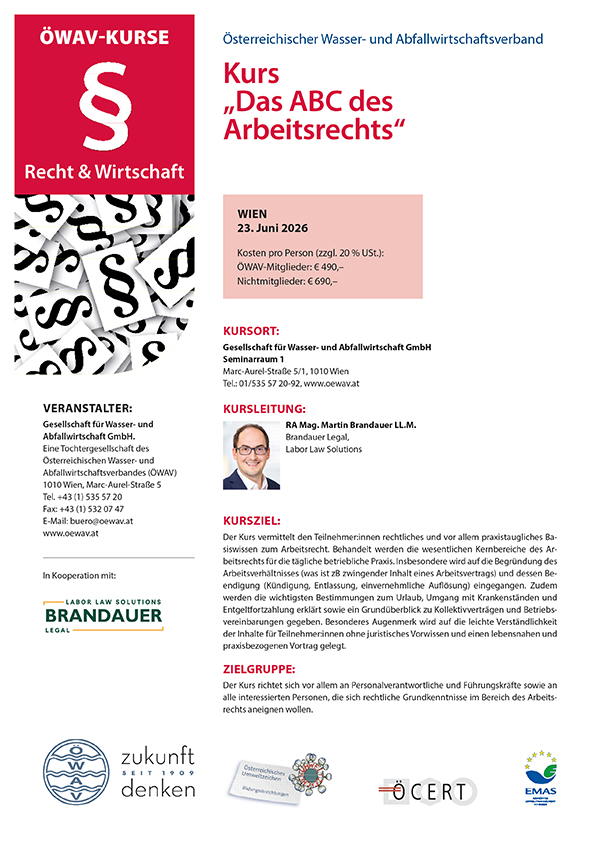Cover Kursfolder ABC des Arbeitsrechts