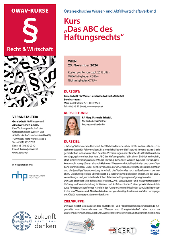 Cover Kursfolder ABC des Haftungsrechts
