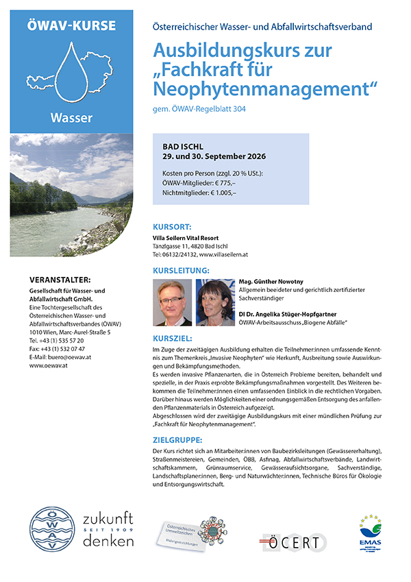 Cover Kursfolder Fachkraft für Neophytenmanagement
