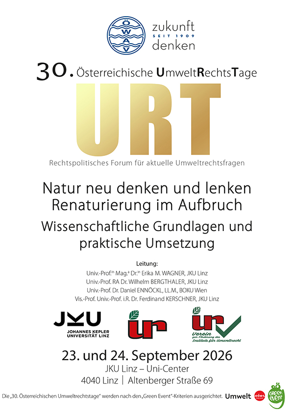 Cover Tagungsfolder Österreichische Umweltrechtstage 2026