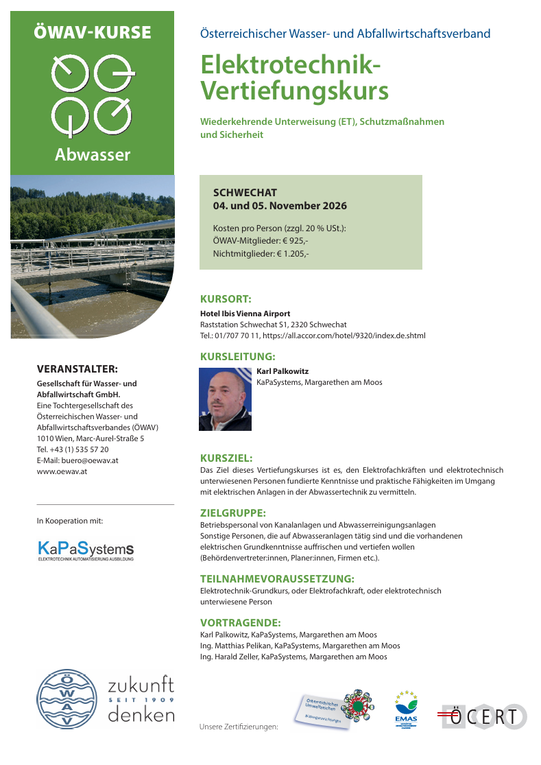 Cover Kursfolder Elektrotechnik-Vertiefungskurs