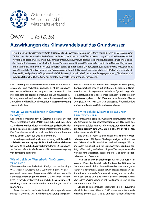 Cover ÖWAV-Info 5