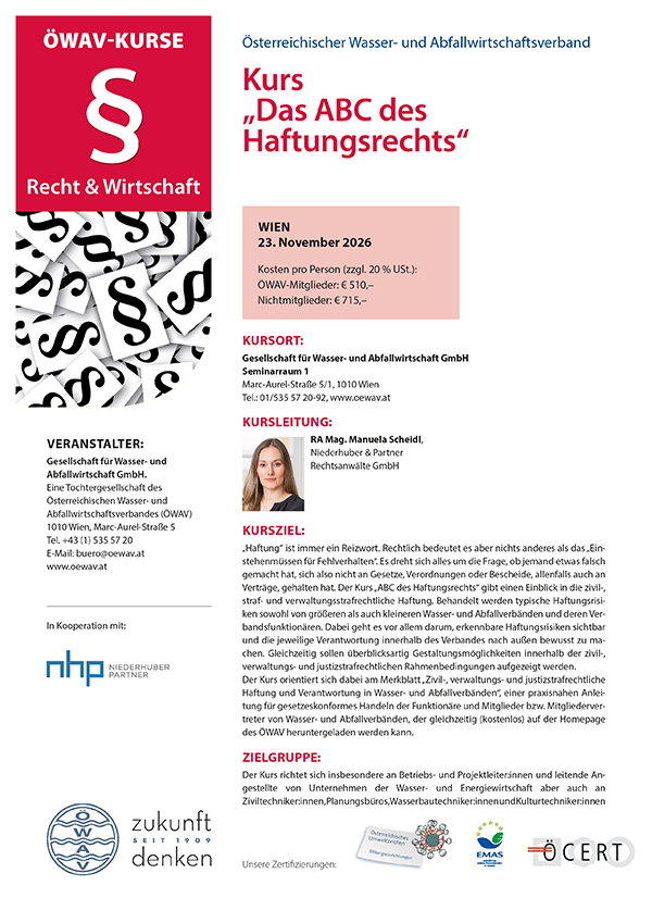 Cover Kursfolder ABC des Haftungsrechts
