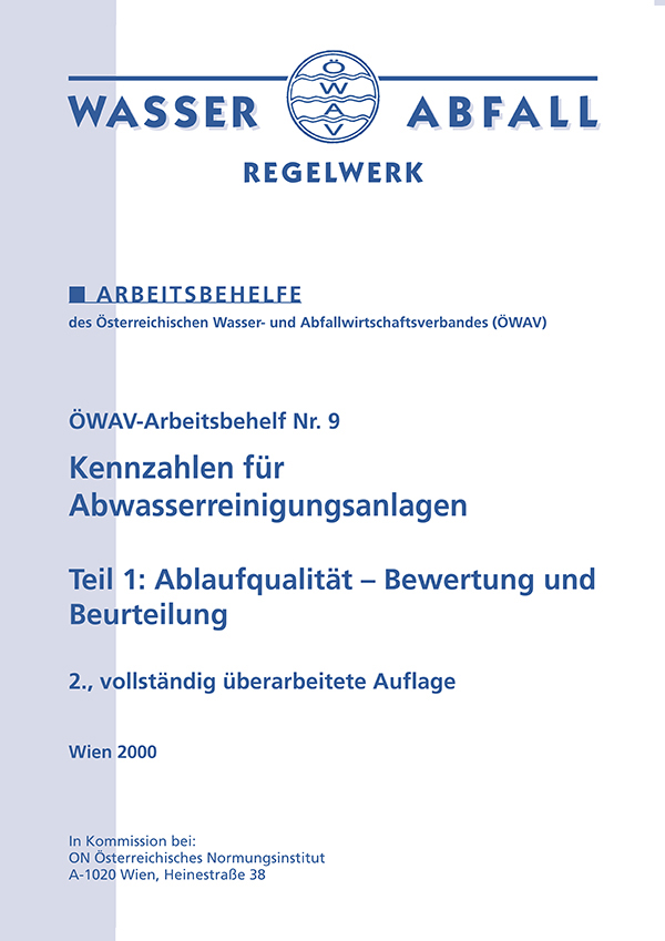 Cover ÖWAV-Arbeitsbehelf 9