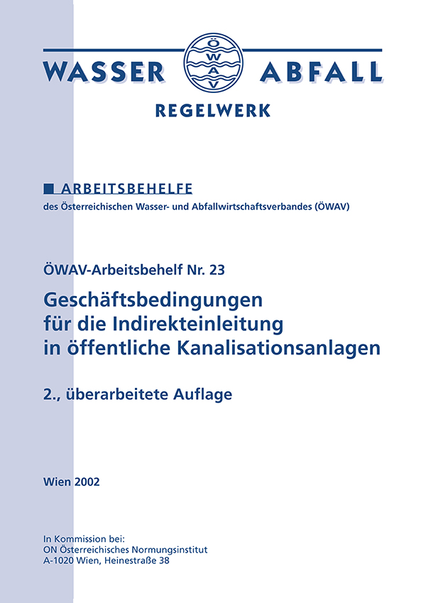 Cover ÖWAV-Arbeitsbehelf 23