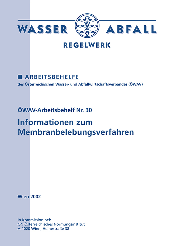 Cover ÖWAV-Arbeitsbehelf 30