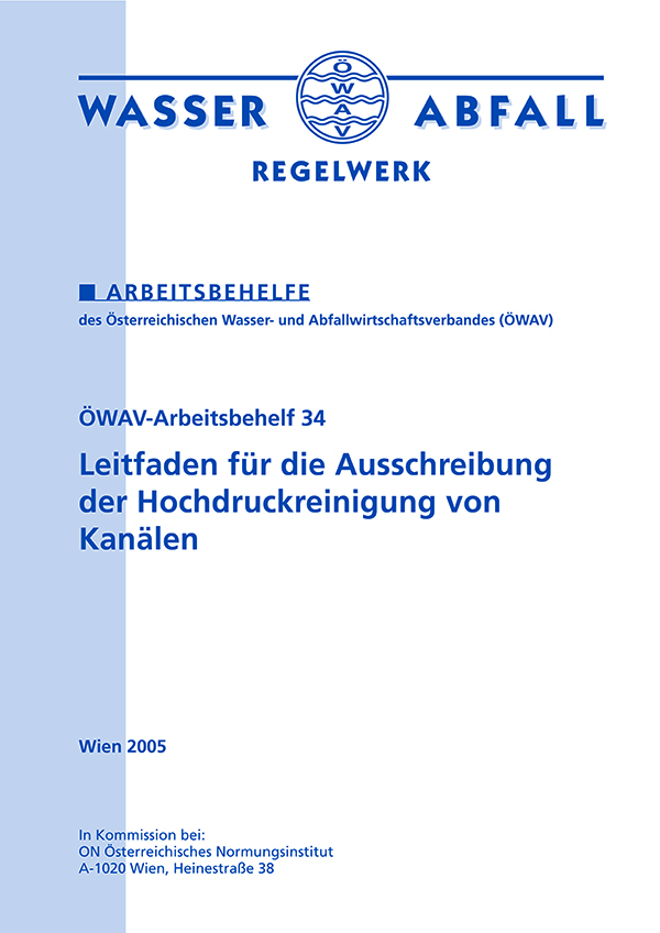 Cover ÖWAV-Arbeitsbehelf 34