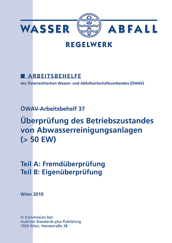 Cover ÖWAV-Arbeitsbehelf 37