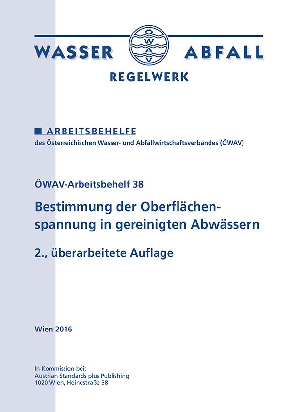 Cover ÖWAV-Arbeitsbehelf 38