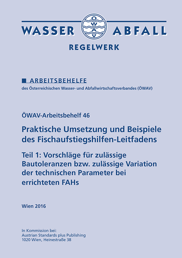Cover ÖWAV-Arbeitsbehelf 46 Teil 1