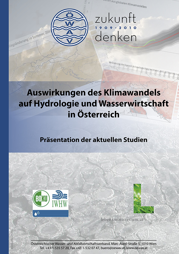 Cover Publikation Auswirkungen des Klimawandels auf Hydrologie und Wasserwirtschaft in Österreich