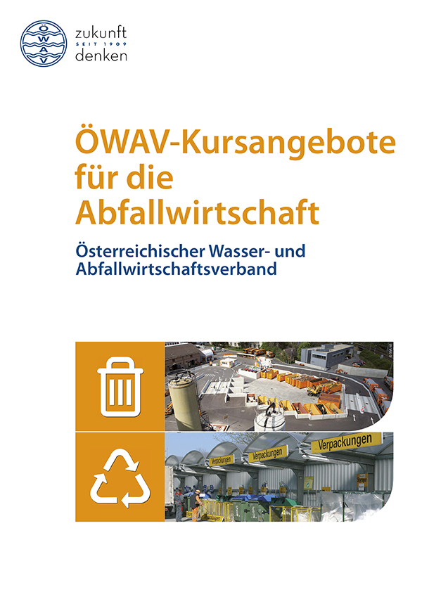 Cover Folder ÖWAV-Kursangebote für die Abfallwirtschaft