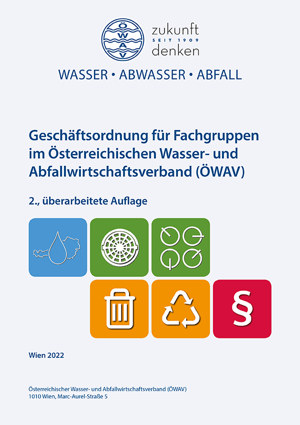 Cover Geschäftsordnung für Fachgruppen im ÖWAV