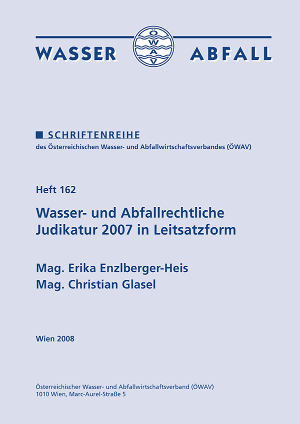 Cover ÖWAV-Schriftenreihe Heft 162