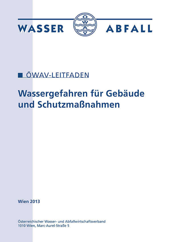 Cover ÖWAV-Leitfaden Wassergefahren für Gebäude und Schutzmaßnahmen