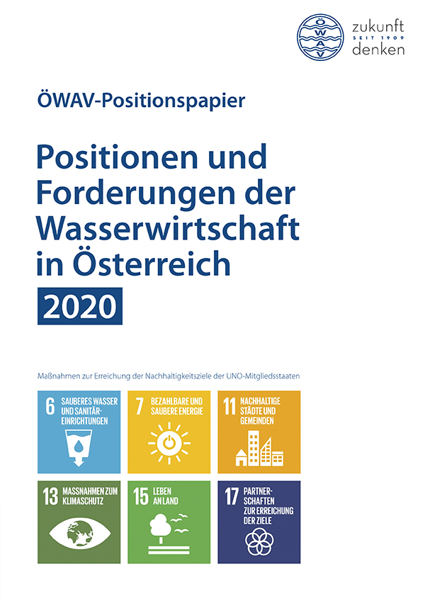 Cover ÖWAV-Positionspapier Positionen und Forderungen der Wasserwirtschaft in Österreich 2020
