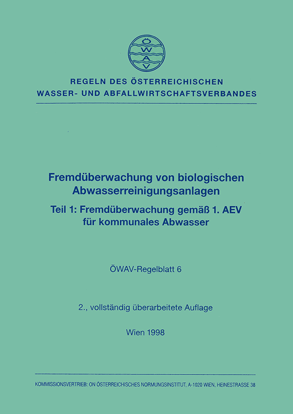 Cover ÖWAV-Regelblatt 6 Teil 1
