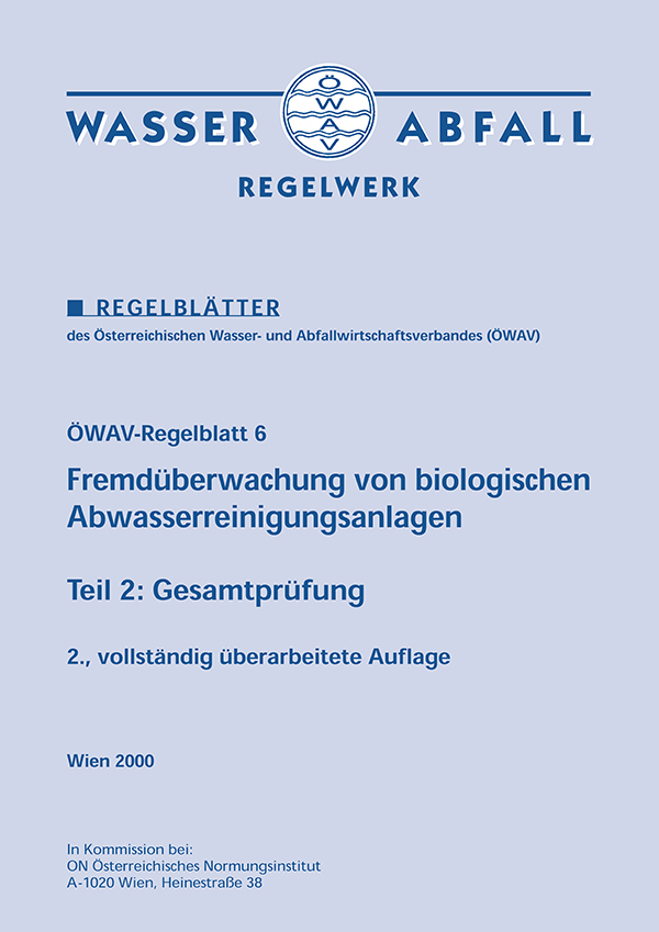 Cover ÖWAV-Regelblatt 6 Teil 2
