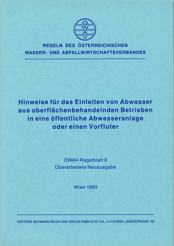 Cover ÖWAV-Regelblatt 8