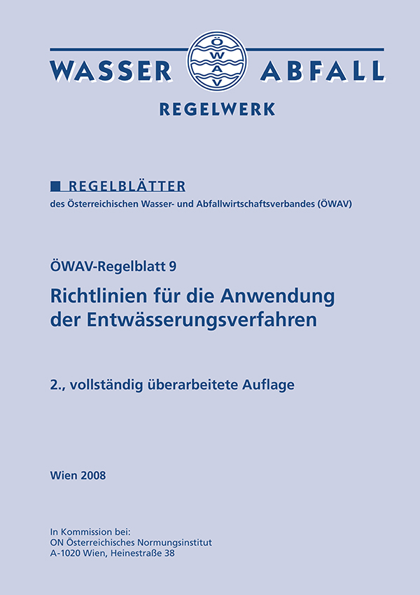 Cover ÖWAV-Regelblatt 9