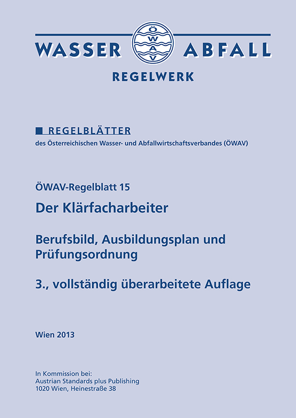 Cover ÖWAV-Regelblatt 15
