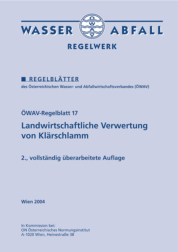 Cover ÖWAV-Regelblatt 17