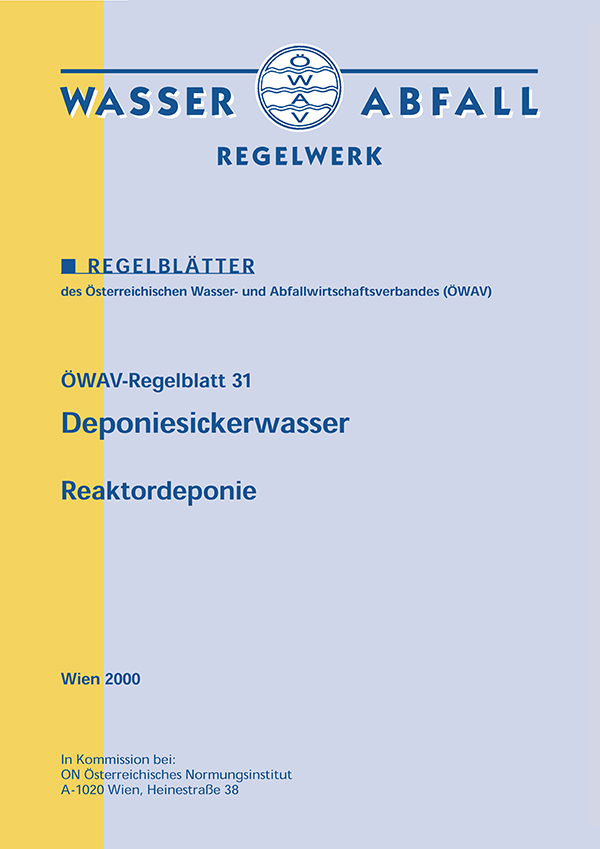 Cover ÖWAV-Regelblatt 31