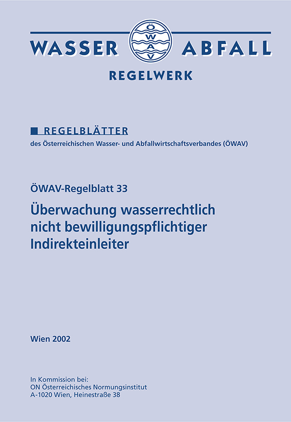 Cover ÖWAV-Regelblatt 33