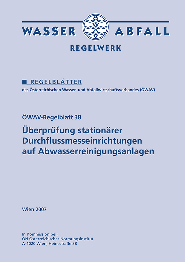 Cover ÖWAV-Regelblatt 38