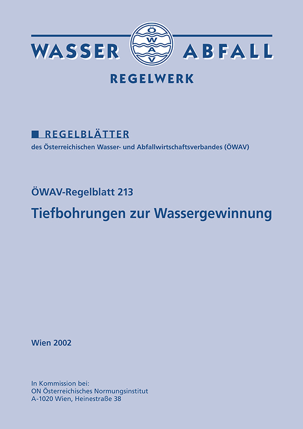 Cover ÖWAV-Regelblatt 213