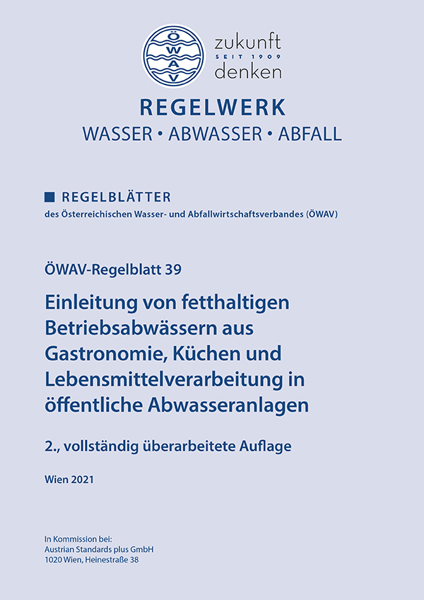 Cover ÖWAV-Regelblatt 39