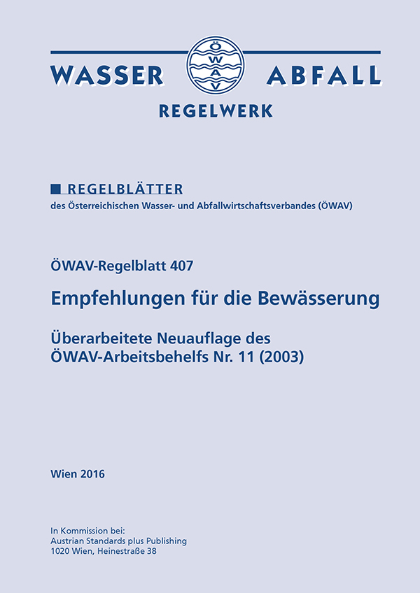 Cover ÖWAV-Regelblatt 407
