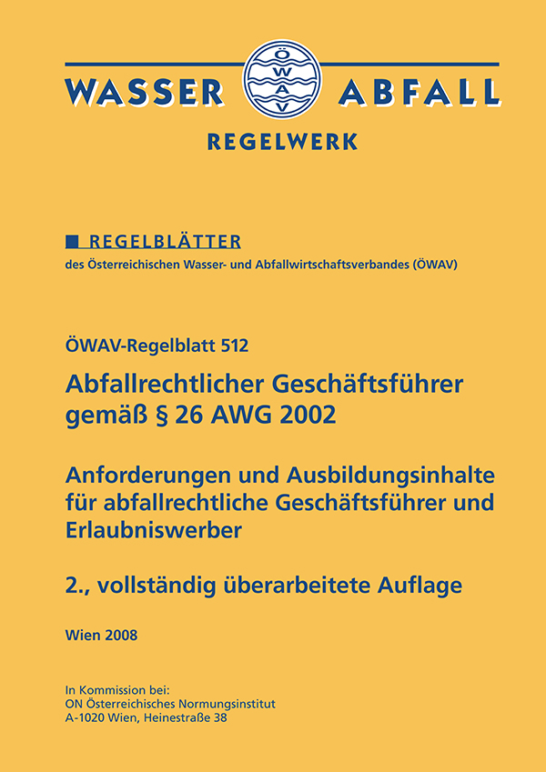 Cover ÖWAV-Regelblatt 512
