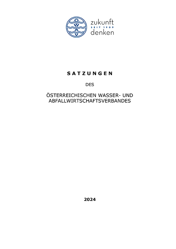 Cover der Satzungen des Österreichischen Wasser- und Abfallwirtschaftsverbands